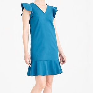 J Crew Factory ruffle sheath dress/Size 6